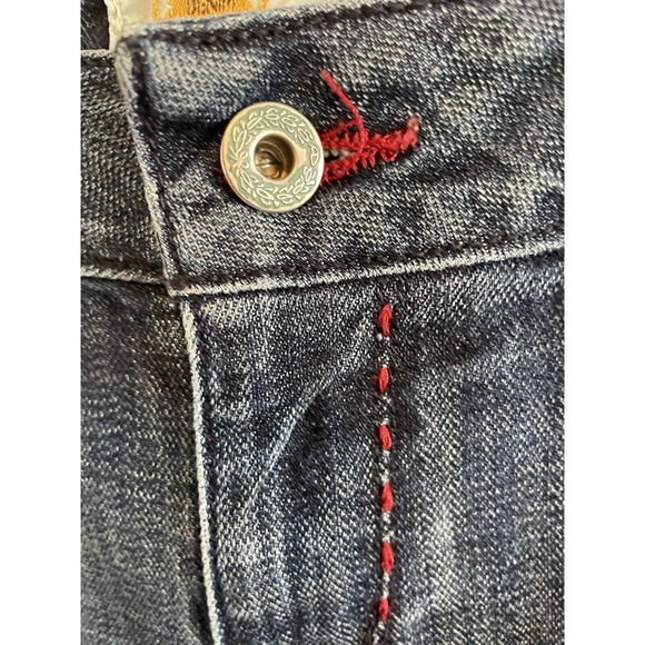 Antik Jeans Womens 29 (36x29) Embroidered Blue Denim Jeans Flap Pockets Bootcut - Picture 5 of 12